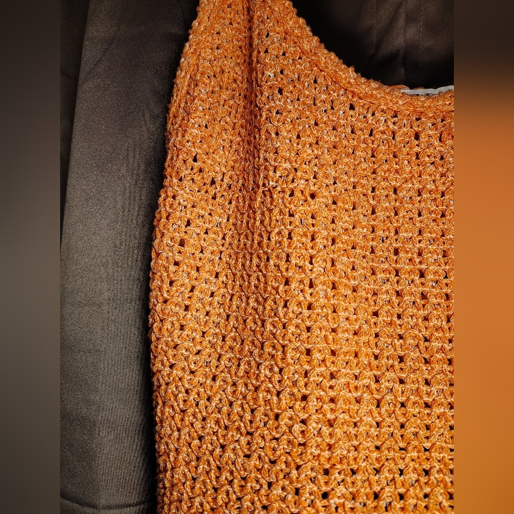 Zara Orange Ribbed Sleeveless Camisole - Picture 5 of 9